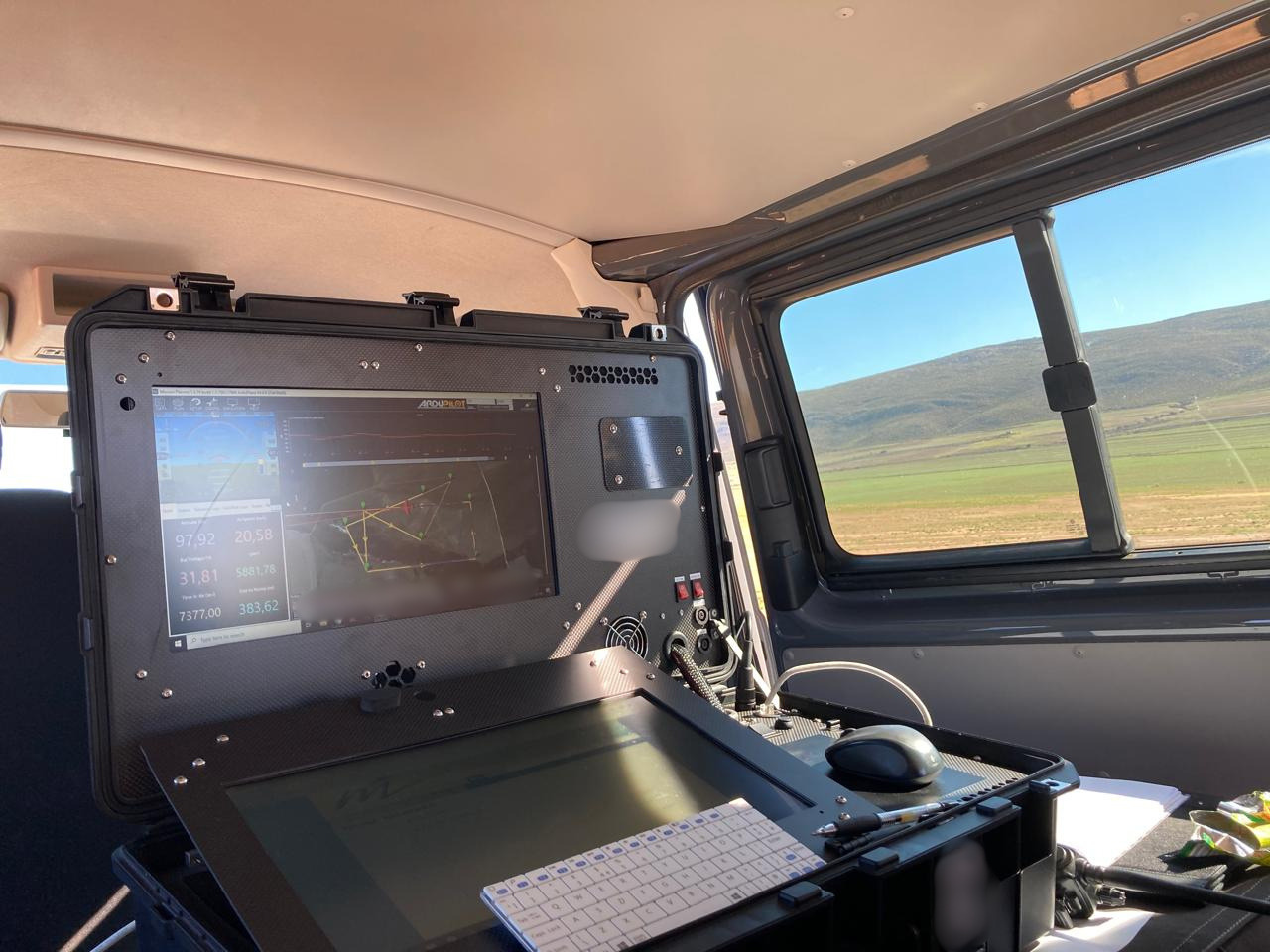 Operator with UAS ground control station